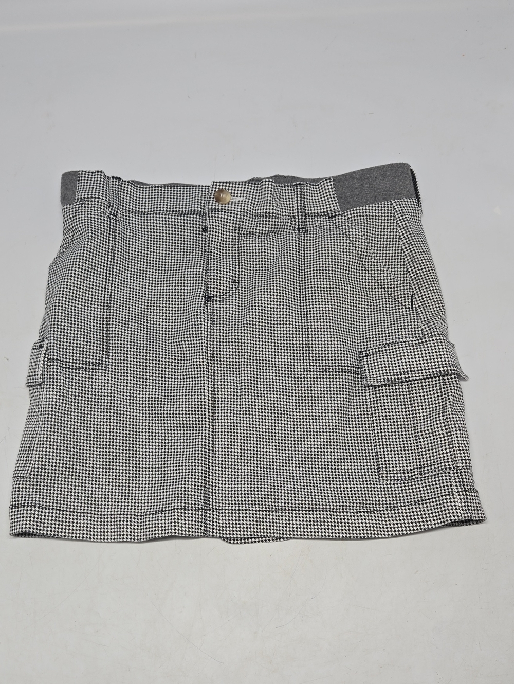 Lee Cargo Skirt Pockets Houndstooth Print 12